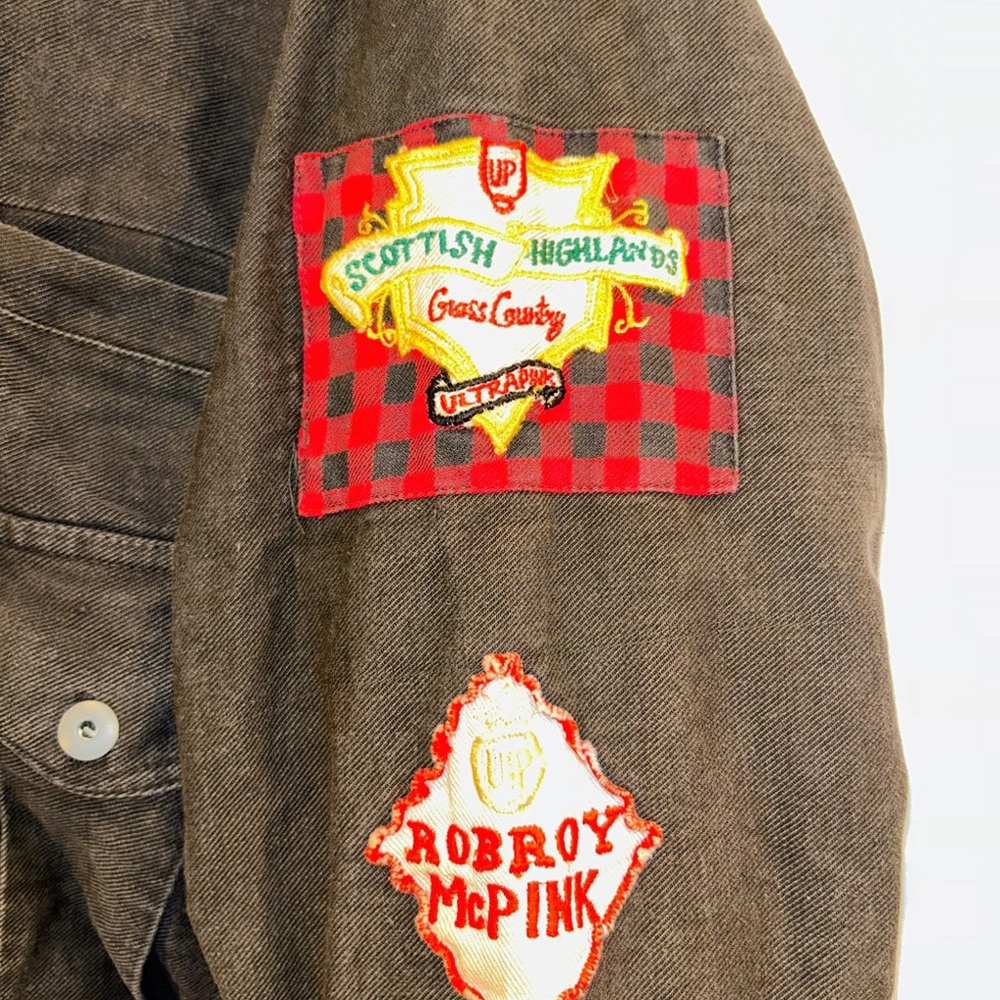 Ultra Pink Black Cotton Field Jacket with Red Check Lining - Picture 10 of 10
